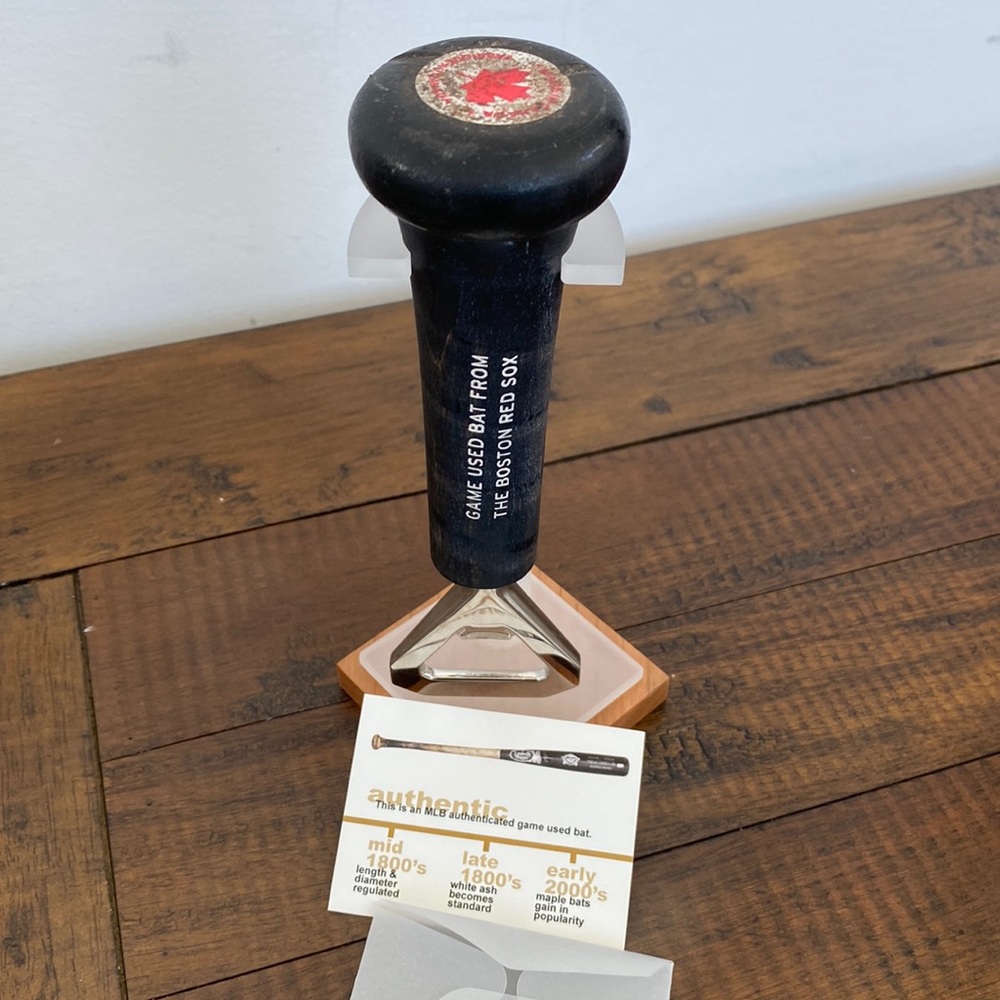 Red Sox MLB Game Used Baseball Bat Handle Opener